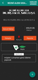 Mobil Saha Satış ekran 2