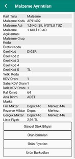 Mobil Saha Satış ekran 5